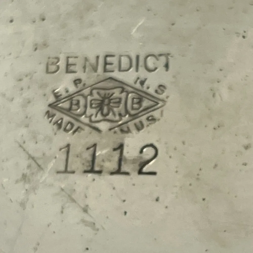 Vintage Benedict 1112 Silver Plate Serving Dish 10
